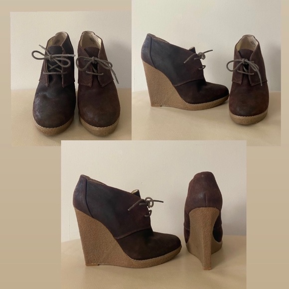 Enzo Angiolini Shoes - Enzo Angiolini Eaflory Brown Suede Booties - Size 8